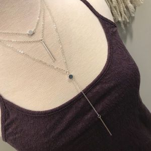 Layer Silver Dainty Necklace